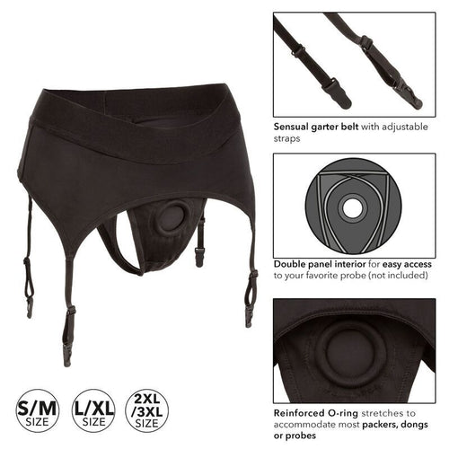 Calexotics - boundless arnés tanga con liguero s/m