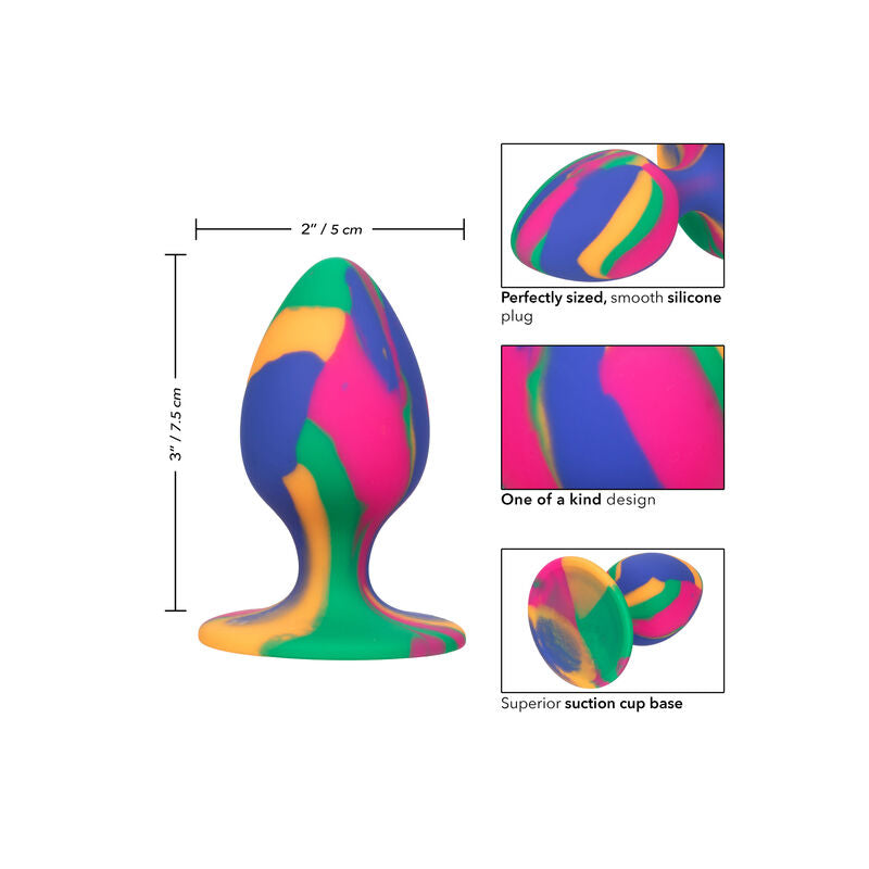 Calexotics - cheeky medium tie-dye plug anal