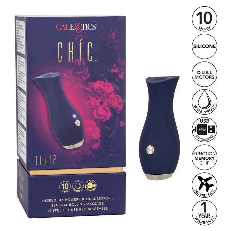 Calexotics - chic tulip masajeador azul
