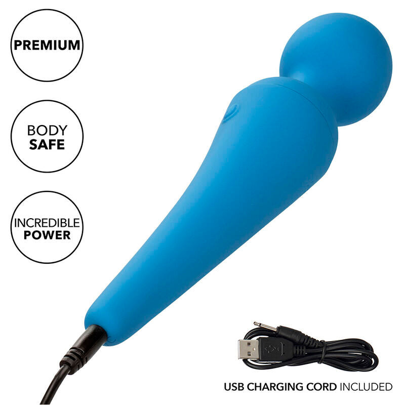Calexotics - couture kit vibrador wand 10 vibraciones azul