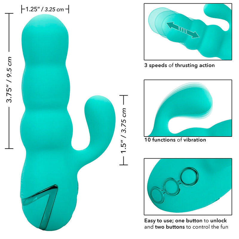 Calexotics - del mar diva vibrador rabbit verde agua by