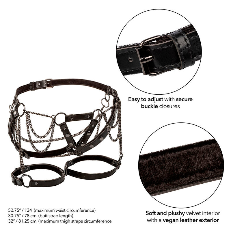 Calexotics - euphoria arnés de muslo con cadenas premium