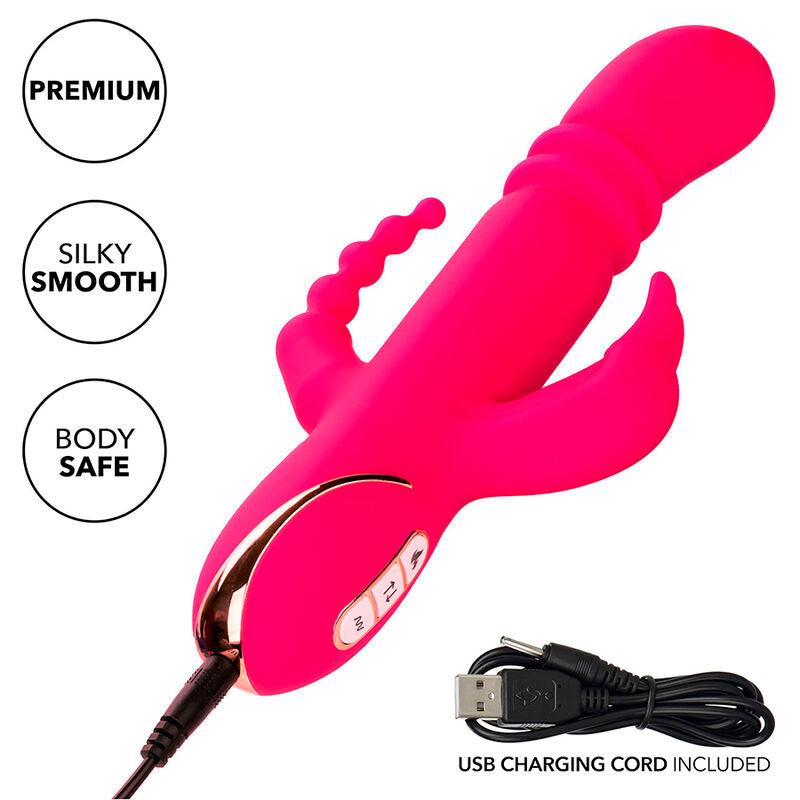 Calexotics - jack fantasy triple vibrador calentable rabbit