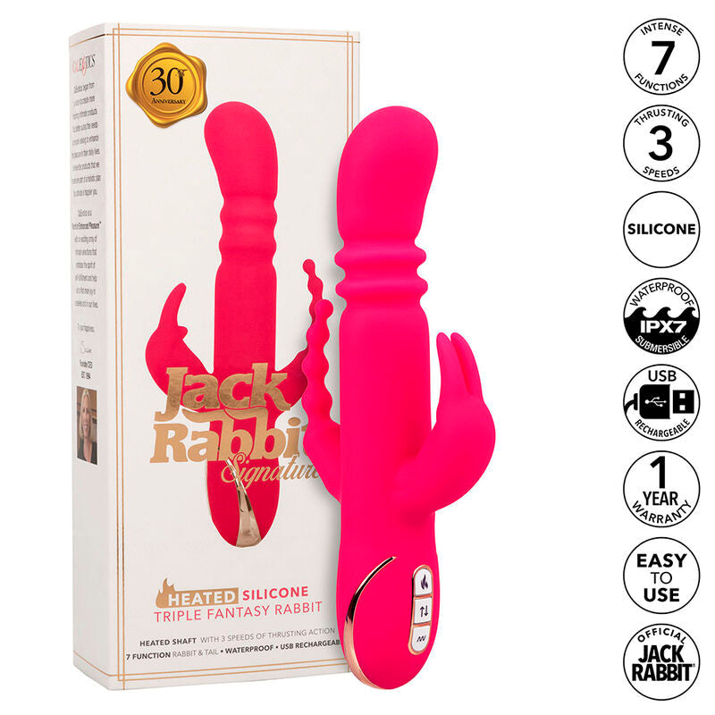 Calexotics - jack fantasy triple vibrador calentable rabbit