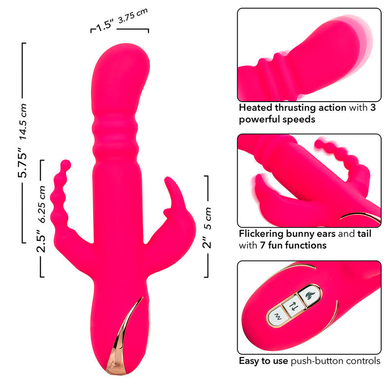 Calexotics - jack fantasy triple vibrador calentable rabbit