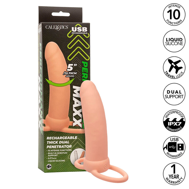 Calexotics - maxx doble penetrador grueso 10 vibraciones