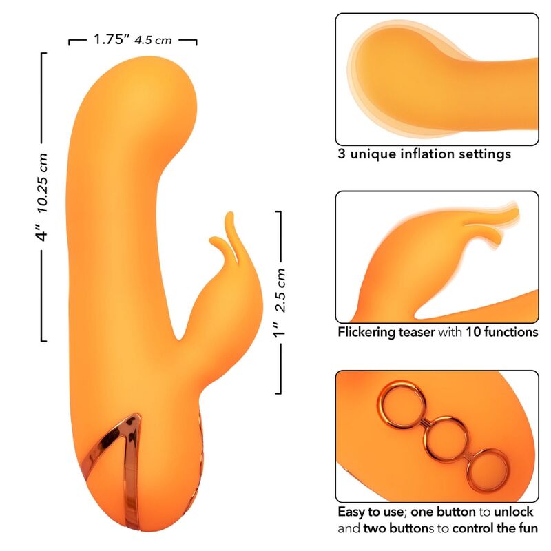 Calexotics - montecito muse vibrador rabbit naranja by