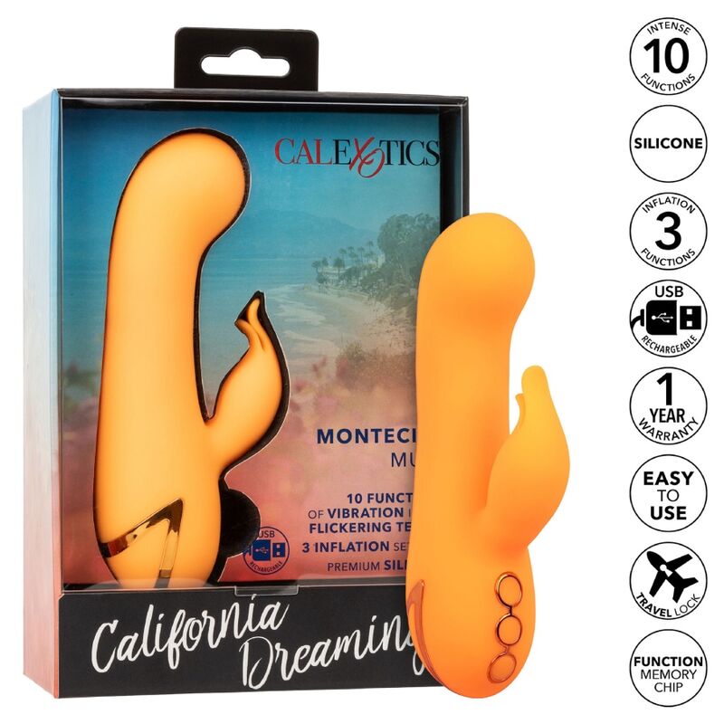 Calexotics - montecito muse vibrador rabbit naranja by