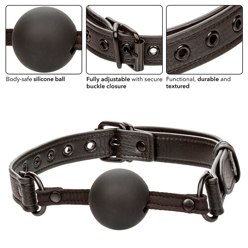 Calexotics - nocturnal mordaza de bola silicona negro