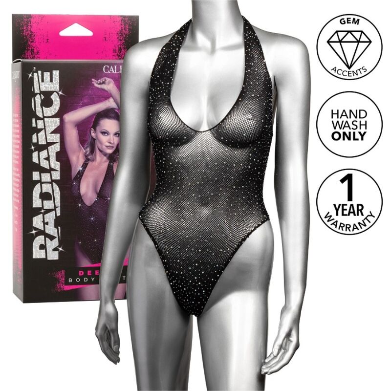 Calexotics - radiance body con escote en v profundo pedrería