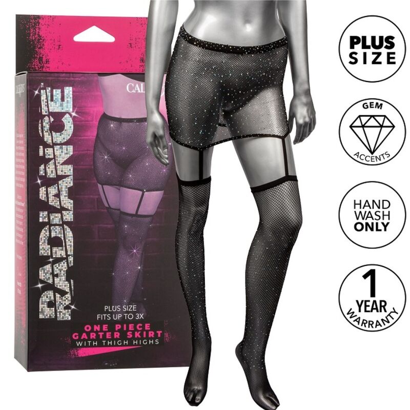 Calexotics - radiance falda de liga hasta el muslo talla