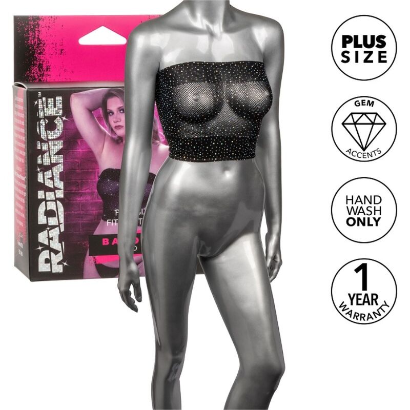 Calexotics - radiance top bandeau pedrería talla grande