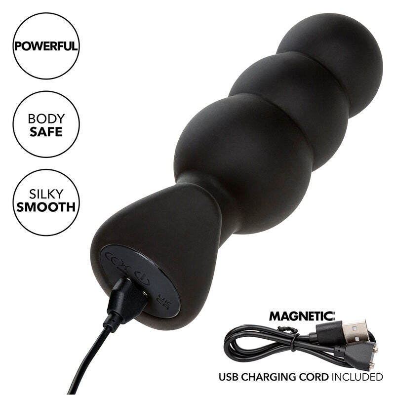 Calexotics - rock bottom plug anal con cuentas 10