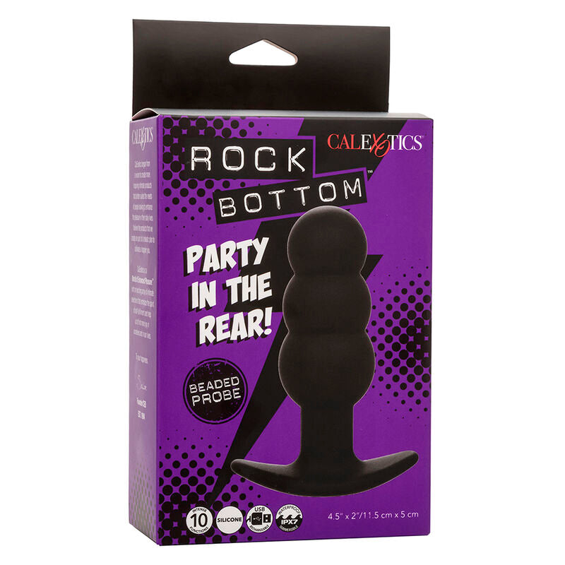 Calexotics - rock bottom plug anal con cuentas 10