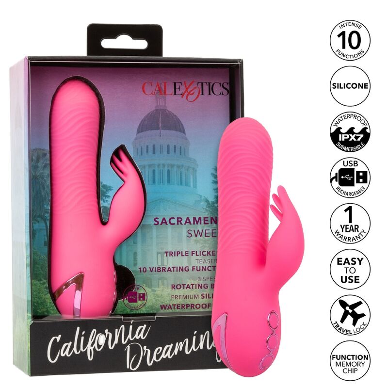 Calexotics - sacramento sweetie vibrador rabbit rosa by