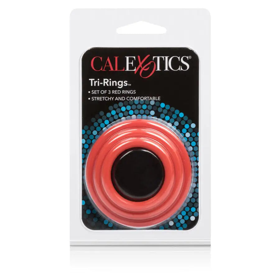 Calexotics - set tres anillas erección rojo