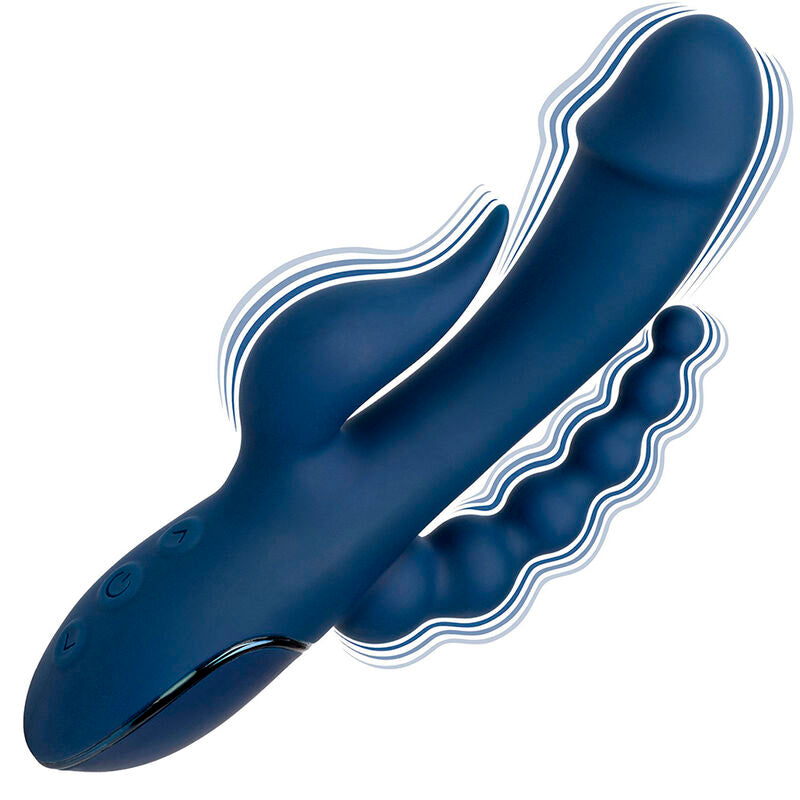 Calexotics - vibrador triple orgasm azul