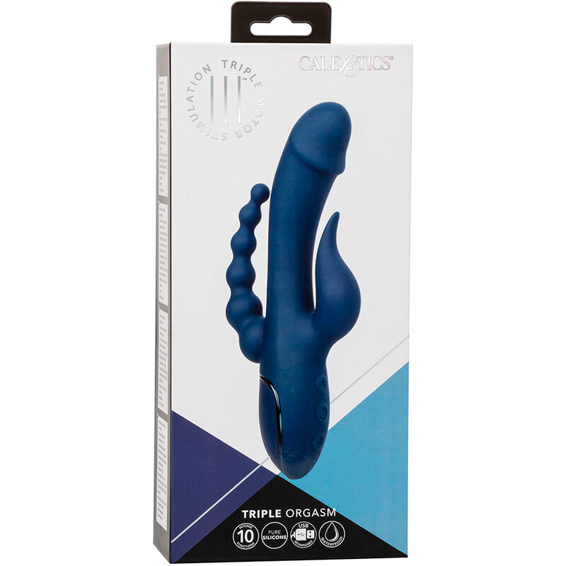 Calexotics - vibrador triple orgasm azul