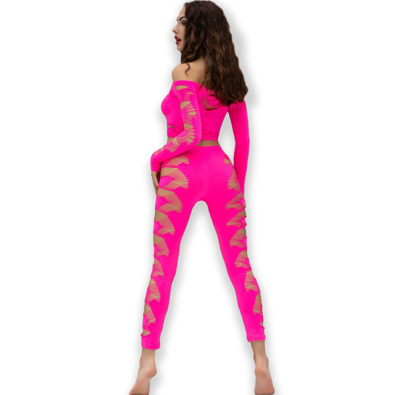 Chilirose - cr 4632 top & pantalon fucsia s/l