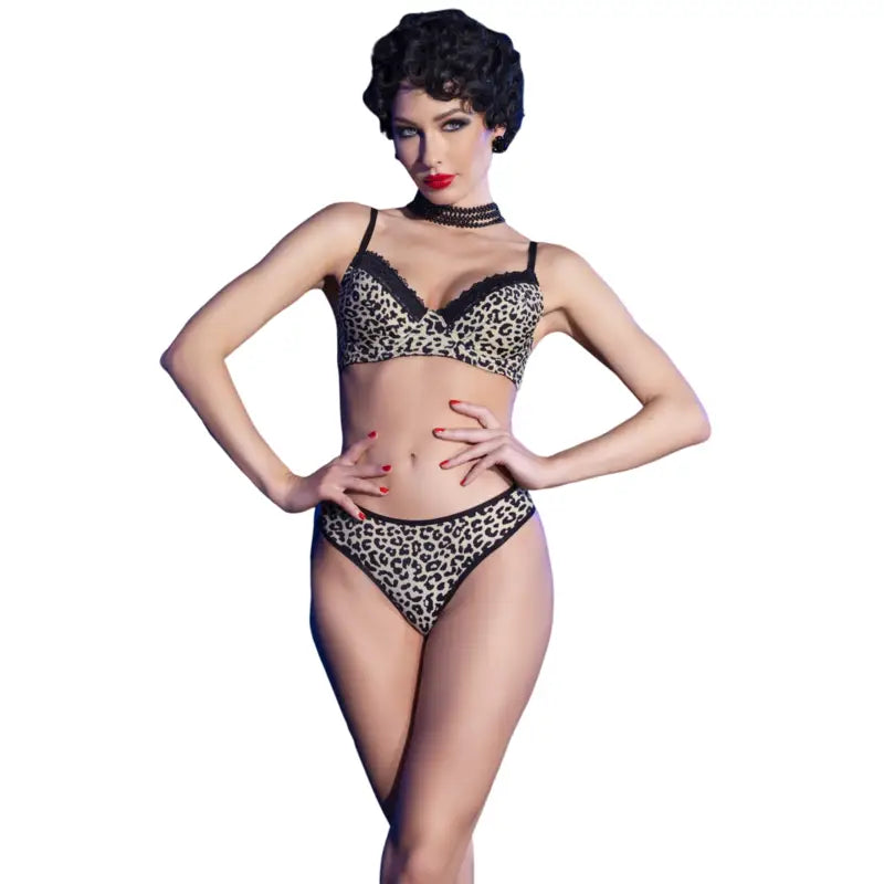 Chilirose - cr 4727 bikini 2 piezas leopardo s - S