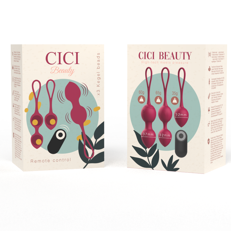 Cici beauty - premium silicone 3 vibrating kegel beads