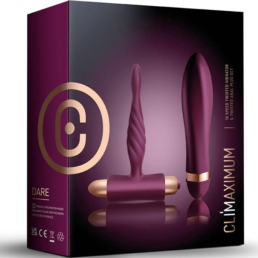 Climaximum - dare kit vibrador trenzado + plug anal