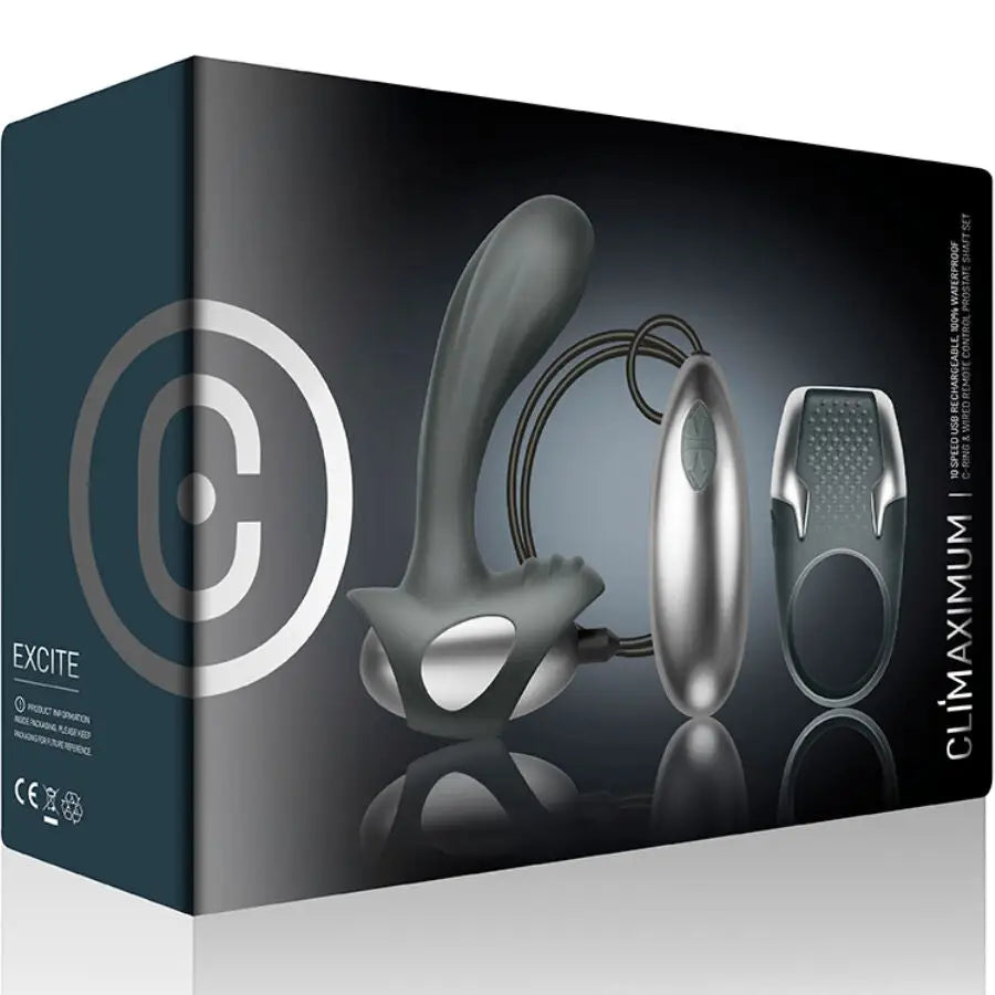 Climaximum - excite kit anillo para pene + masajeador