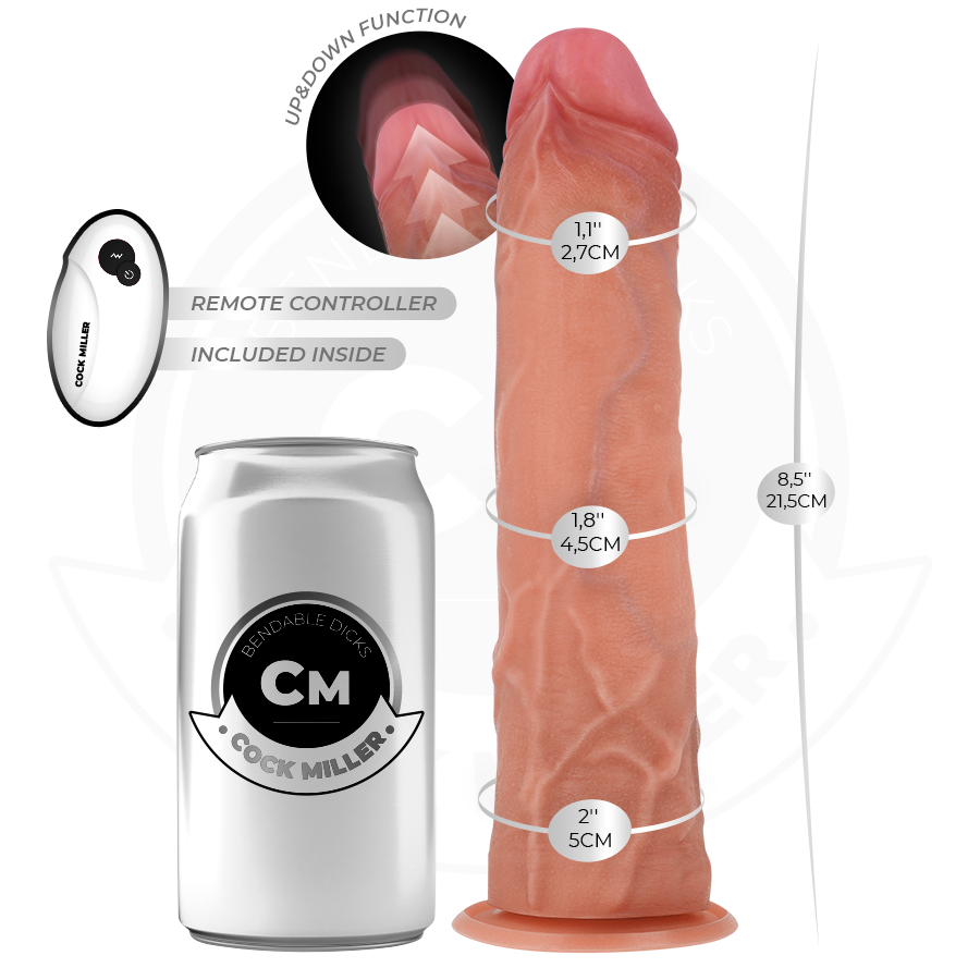 Cock miller - dildo hiperrealístico con ventosa y thrusting