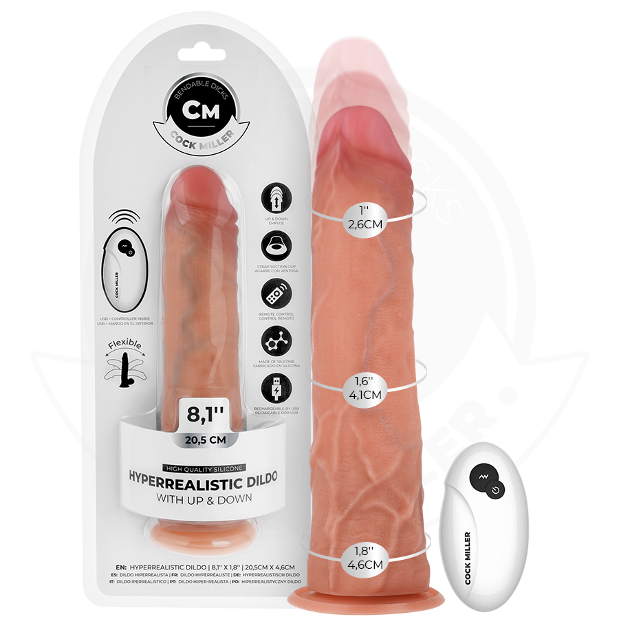 Cock miller - dildo hiperrealístico con ventosa y thrusting