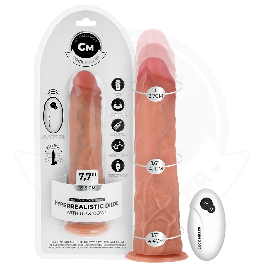 Cock miller - dildo hiperrealístico con ventosa y thrusting