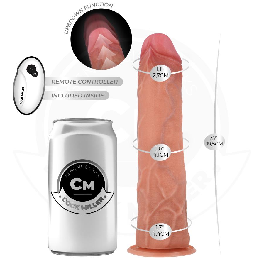 Cock miller - dildo hiperrealístico con ventosa y thrusting