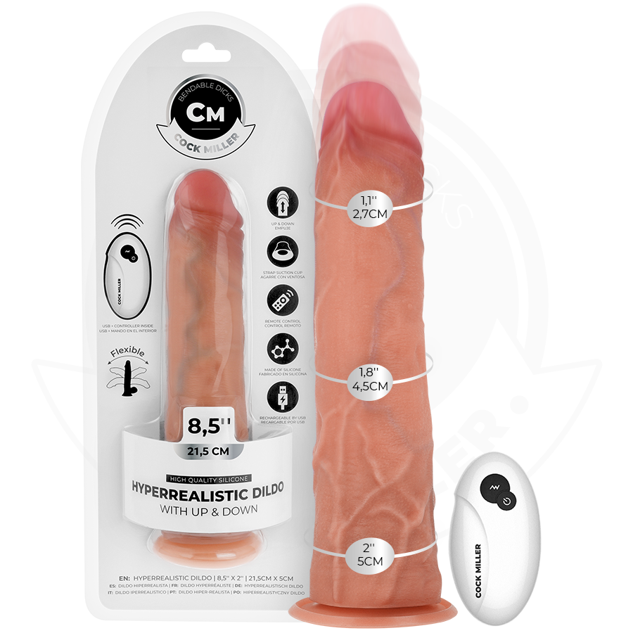 Cock miller - dildo hiperrealístico con ventosa y thrusting