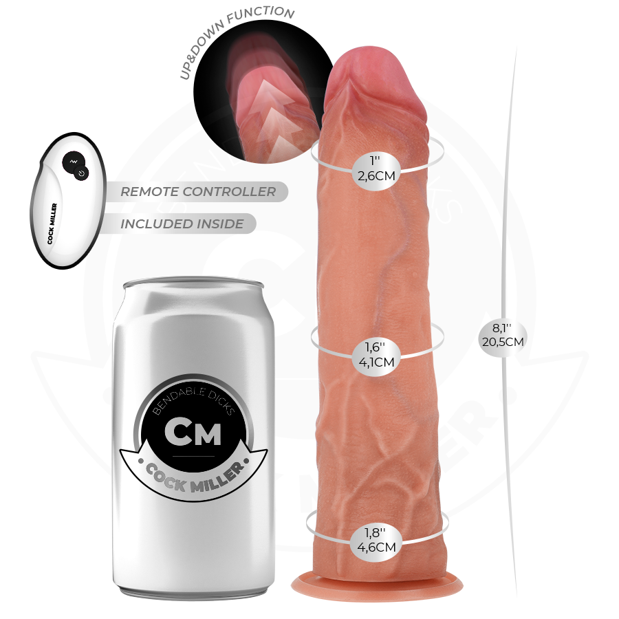 Cock miller - dildo hiperrealístico con ventosa y thrusting
