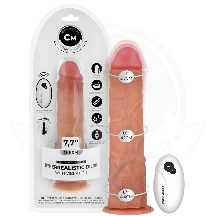 Cock miller - dildo hiperrealístico vibración con control