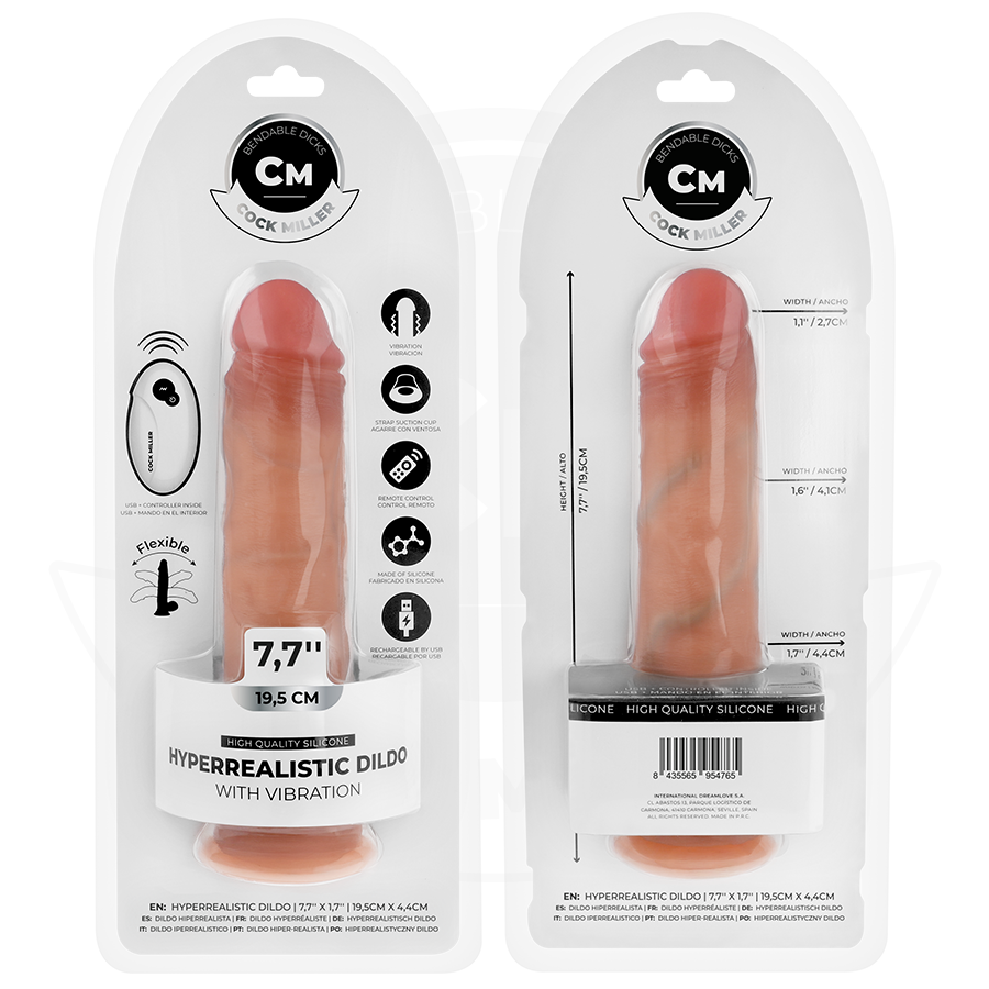 Cock miller - dildo hiperrealístico vibración con control