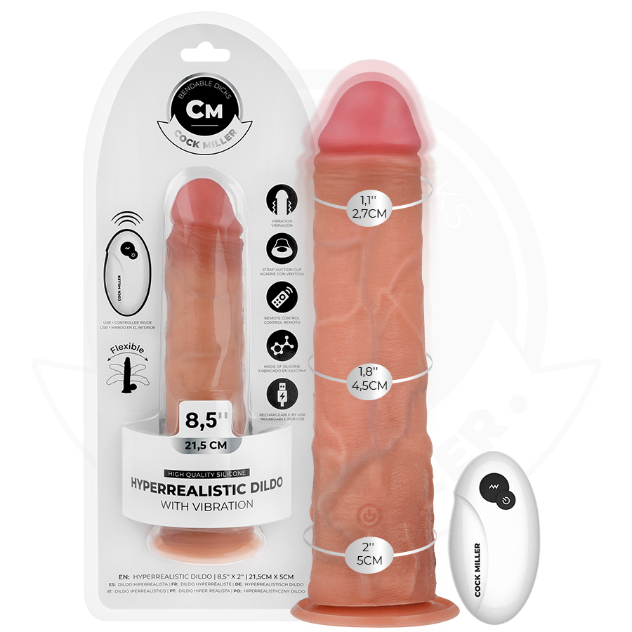 Cock miller - dildo hiperrealístico y vibración con control