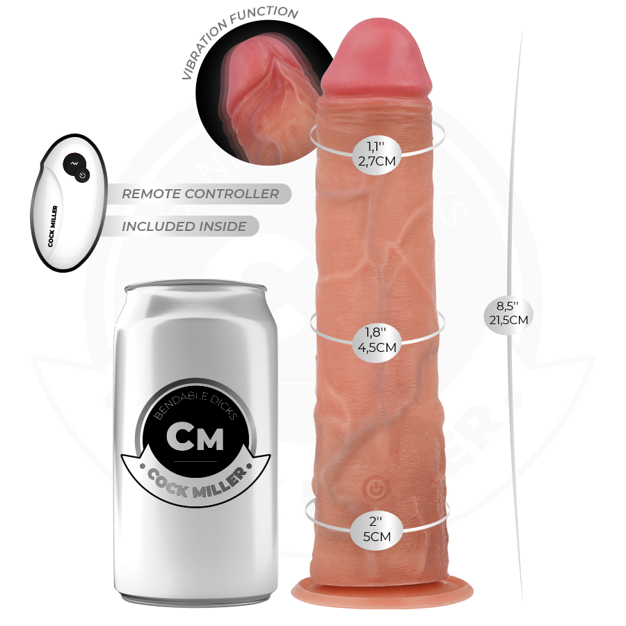Cock miller - dildo hiperrealístico y vibración con control