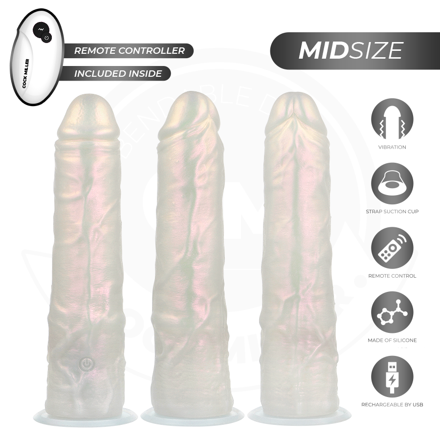Cock miller - dildo silicona 20,5 cm luces y vibración