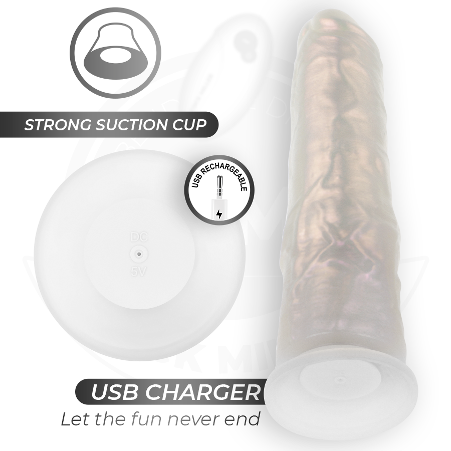 Cock miller - dildo silicona 21,5 cm luces y vibración