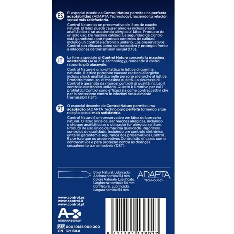 Control - adapta nature preservativos 6 unidades