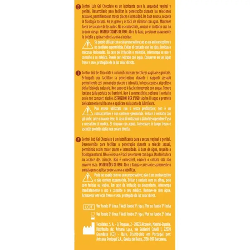 Control - lub gel lubricante chocolate 75 ml