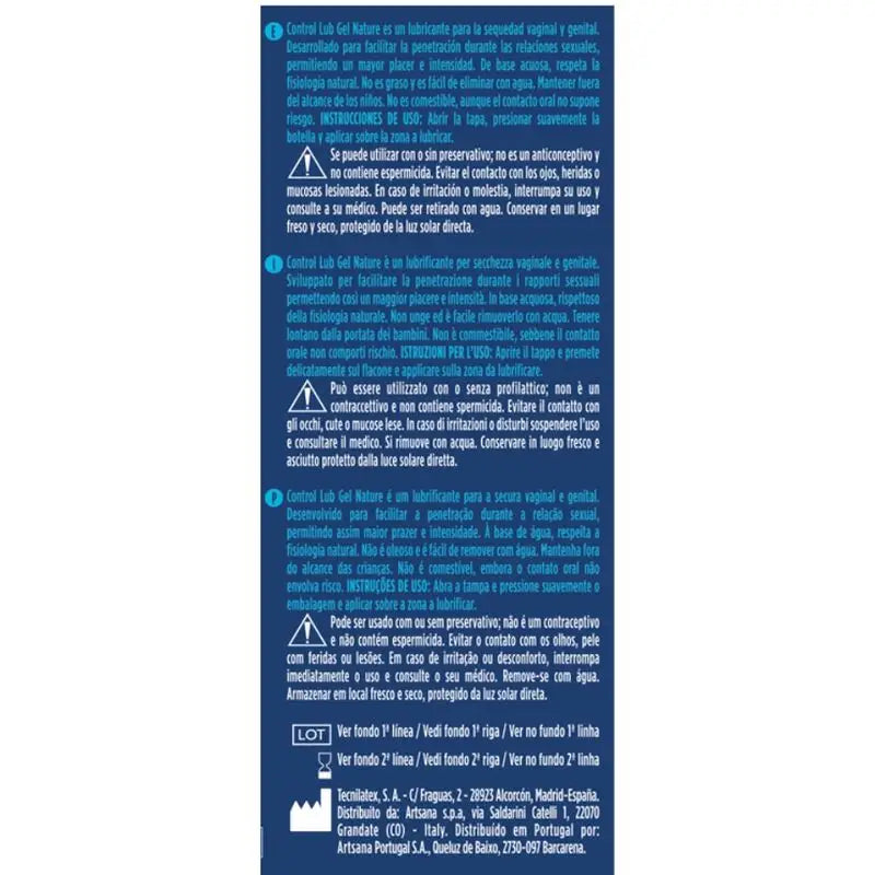 Control - lub gel lubricante natural 75 ml