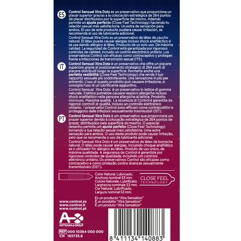 Control - xtra dots 12 uds