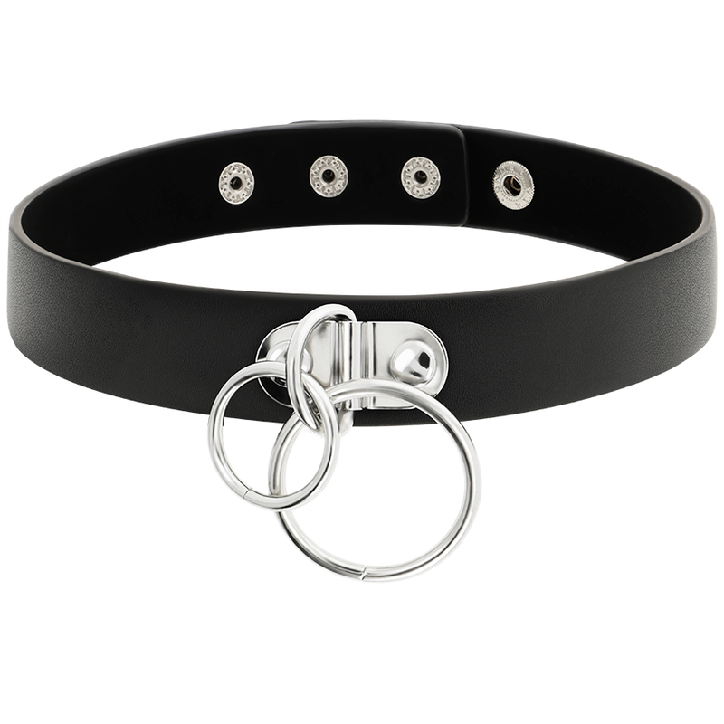 Coquette chic desire - choker cuero vegano doble anilla