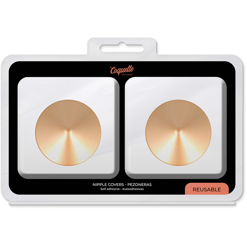 Coquette chic desire - cubre pezones metal circulos dorados