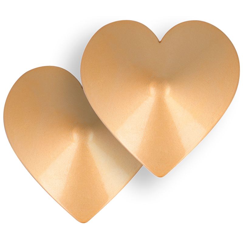 Coquette chic desire - cubre pezones metal corazones dorados