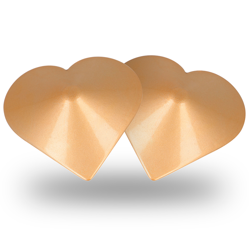 Coquette chic desire - cubre pezones metal corazones dorados