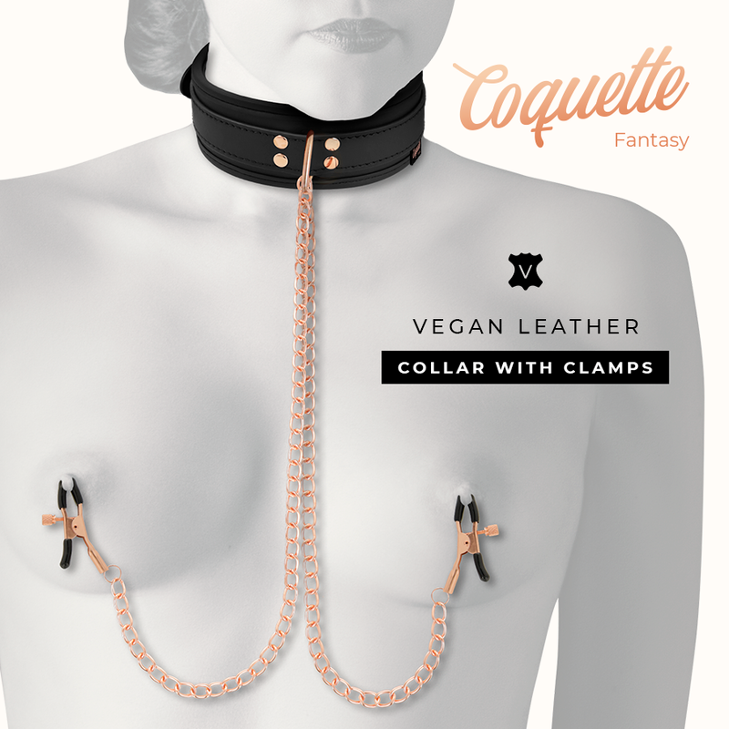 Coquette chic desire - fantasy collar con pinzas pezones