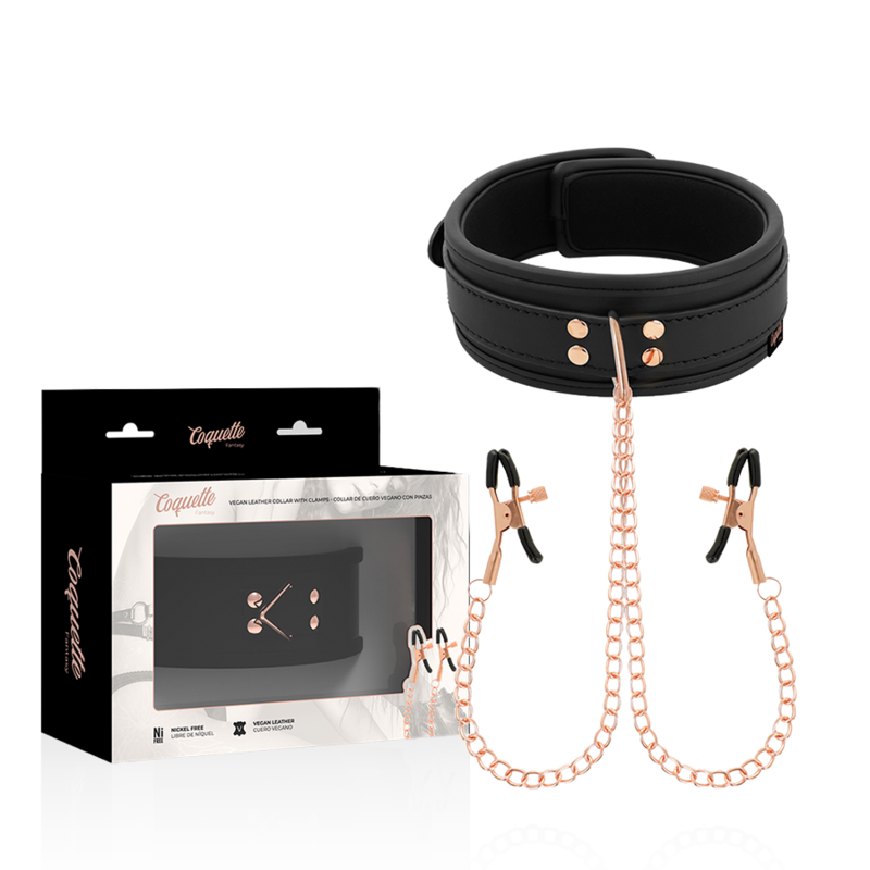 Coquette chic desire - fantasy collar con pinzas pezones