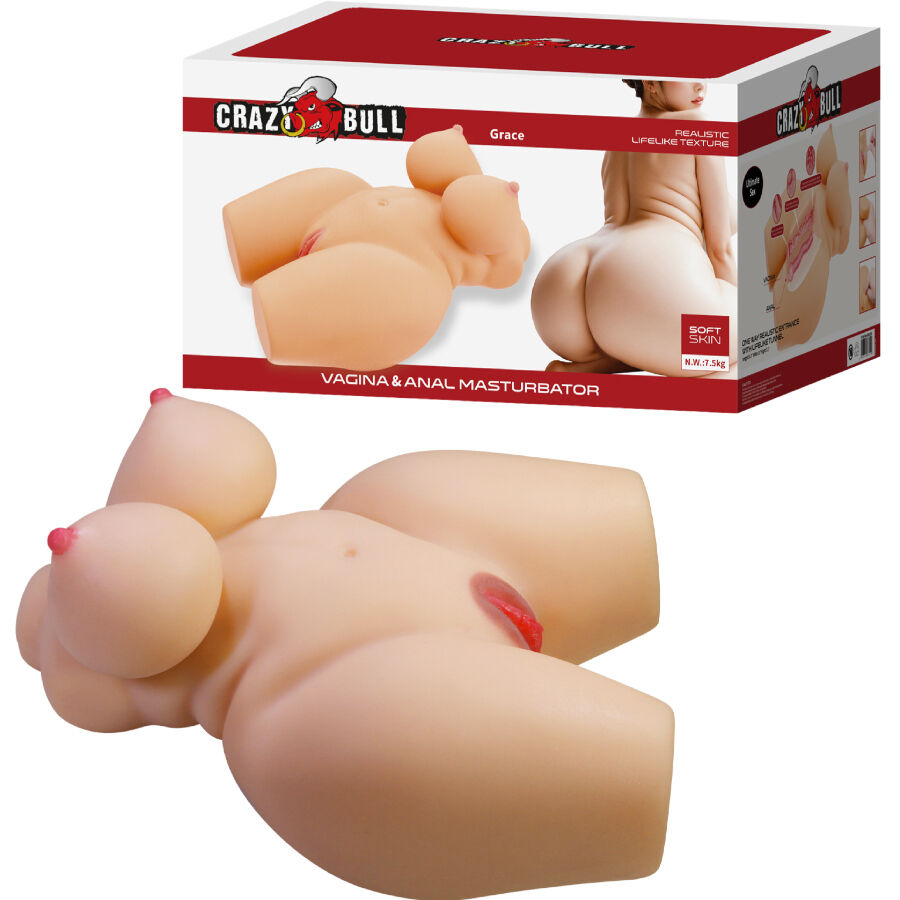 Crazy bull - grace torso femenino realista vagina y anal